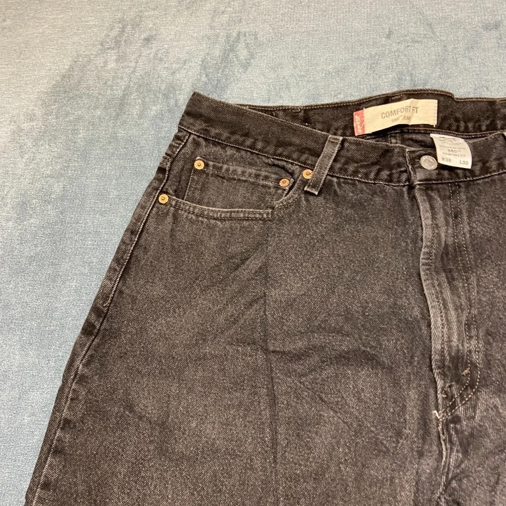 VTG Levi's 560 Jeans Mens 38x30 Black Denim Straight Comfort Fit  Zip Fly